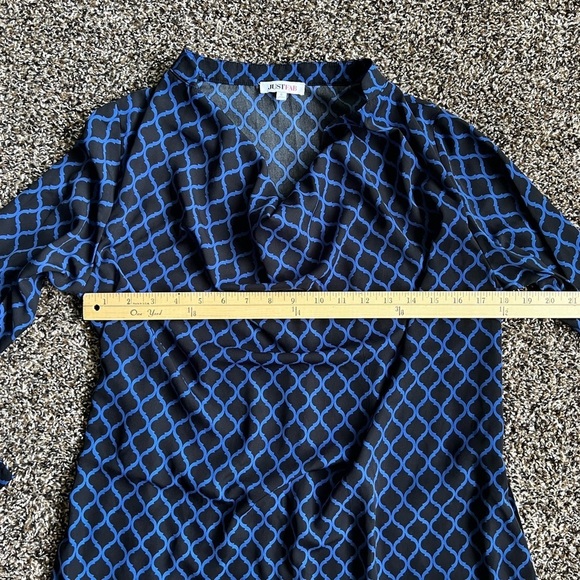 JustFab Blue and Black Midi Dress - Picture 7 of 8